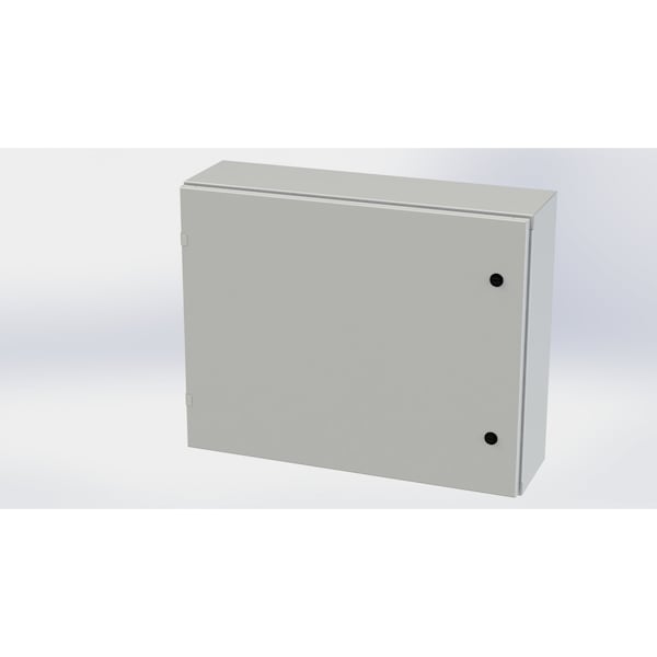 1/4 Turn Latch Electrical Enclosures, 24 in H, 8 in D, 30 in W, NEMA 3R, 4, 12, 13, Carbon Steel